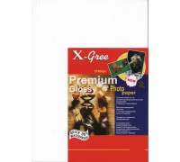 Фотобумага X-GREE 53W200-А5-100 Глянцевая Премиум  А5/100/200гр (20)
