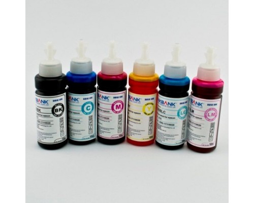 Чернила R270-E850 Комплект 6 цветов (BK,C,M,Y,LC,LM) 100ml (InkBank)