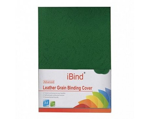 Обложки картон глянец iBind А4/100/250г  зеленые