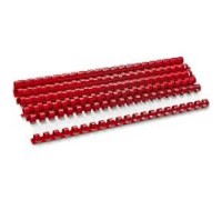 Пластиковые пружины для переплета  (8 мм/45) красные (100 шт в пач)