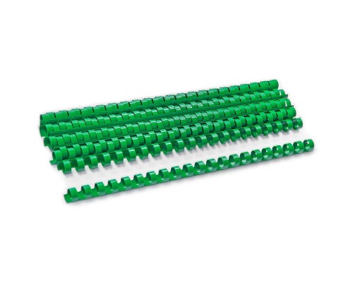 Пластиковые пружины для переплета  (8 мм/45) зеленые (100 шт в пач)