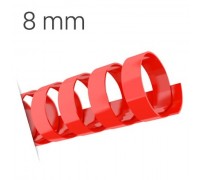 Пластиковые пружины для переплета (8 мм/45) красные 