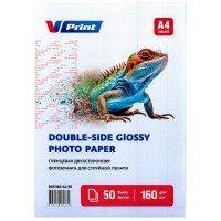 DGV160-A4-50 Фотобумага для струйной печати VPRINT Глянцевая Двусторонняя A4*210x297мм/50л/160г (36)