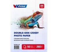 DGV260-A4-50 Фотобумага для струйной печати VPRINT Глянцевая Двусторонняя A4*210x297мм/50л/260г (20)