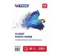 GV230-A4-50 Фотобумага для струйной печати VPRINT Глянцевая односторонняя A4*210x297мм/50л/230г (28)