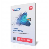 GV180-A4-50 Фотобумага для струйной печати VPRINT Глянцевая односторонняя A4*210x297мм/50л/180г (36)